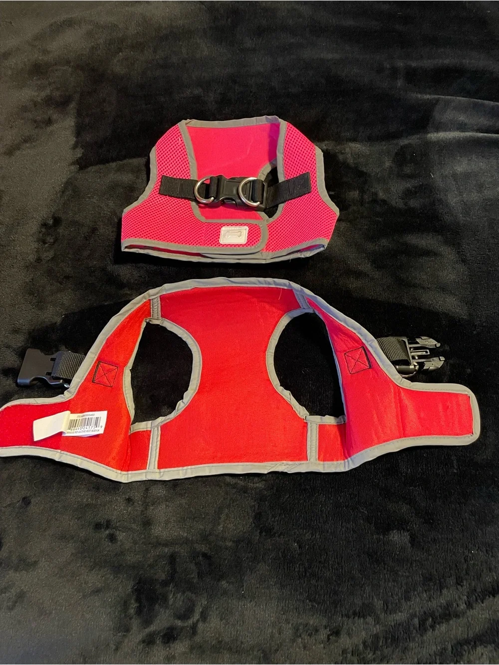 5 pieces Bundle Hot Pink Quilted Dog Jacket-2 waist Harness,2 outfits(small dog)
